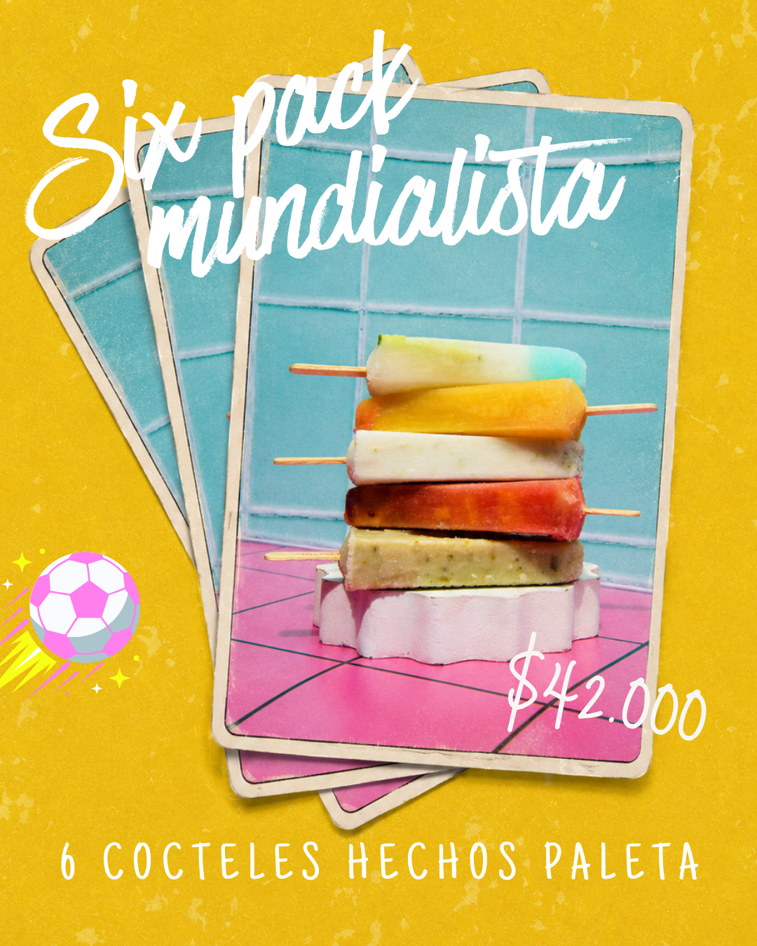 6 paletas de licor, paletas de coctel, helados coctel
